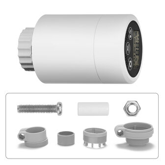 Set Slimme Programmeerbare Radiatorknoppen + Zigbee 3.0 Gateway &quot;Basic 1&quot;