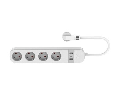 Schuko Wifi stekkerblok 4 Stopcontacten + 2x USB + 1 x USB-C
