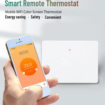 Zigbee Opbouw Thermostaat met Touchscreen voor C.V. Installatie (zwart)