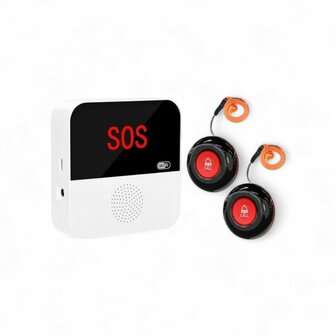 SOS Knoppen (2x) voor Ouderen (Inclusief Extern Display)
