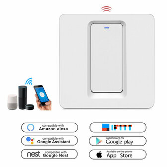 Smart WiFi Lichtschakelaar Wit 1-knop