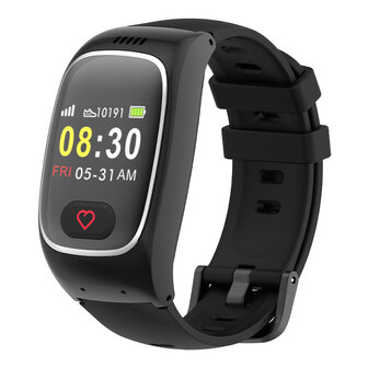 SOS Horloge LCD display met 2-weg communicatie en hartslagmeter (GPS optie)
