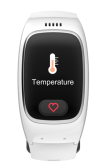 SOS Horloge LCD display met 2-weg communicatie en hartslagmeter (GPS optie)