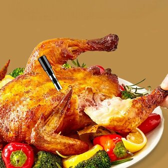 Draadloze BBQ Thermometer Grijs 150 Meter