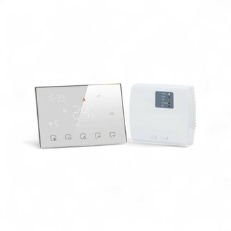 Wifi Draadloze Thermostaat met Touchscreen voor alle type verwarming (wit)