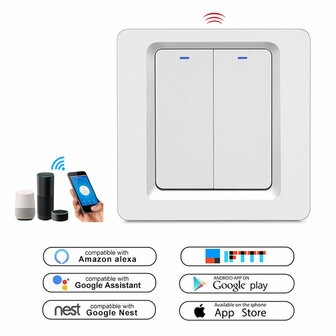 Smart Zigbee Lichtschakelaar Wit 1-knop