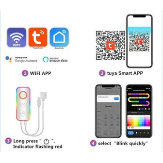 Slimme Wifi Neon LED Strip RGB 3 Meter IP67 (waterdicht)