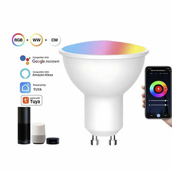 WiFi Slimme spotlight GU10 4,7W RGB + CCT