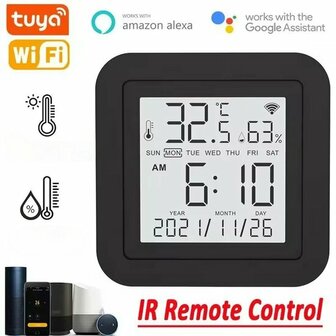 Wifi Draadloze Slimme Temperatuur en Hygrometer + IR Universele afstandsbediening