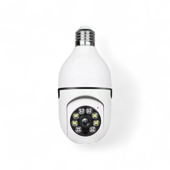Wifi Beveiligings Camera 360 graden draaibaar E27 Schroefaansluiting 2.4 Ghz
