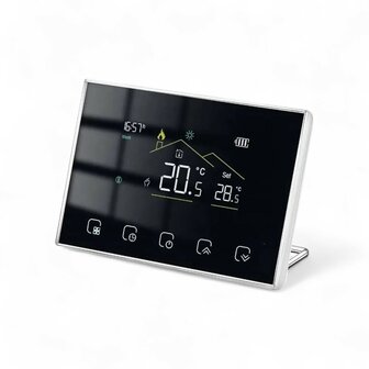 Wifi Draadloze Thermostaat met Touchscreen voor alle type verwarming (zwart)