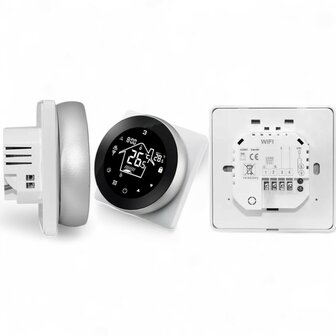 Wifi Inbouw Thermostaat met Touchscreen voor Elektrische vloerverwarming en Infrarood (wit)