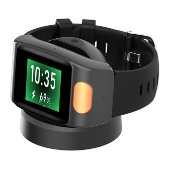 SOS Horloge 2-knops met 2-weg communicatie en hartslagmeter GPS + ladingdock.