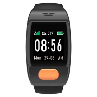 SOS Horloge 2-knops met 2-weg communicatie en hartslagmeter GPS + ladingdock.