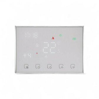 Wifi Draadloze Thermostaat met Touchscreen voor alle type verwarming (wit)
