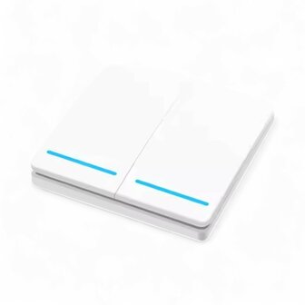 RF 433Mhz Slimme Draadloze Schakelaar Wit (2-knoppen) - LOSSE KNOP