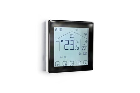 Wifi Draadloze Thermostaat met Touchscreen voor C.V. Installatie (zwart)