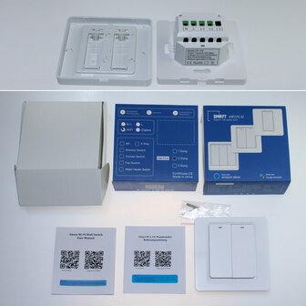 Smart Zigbee Lichtschakelaar Wit 2-knoppen