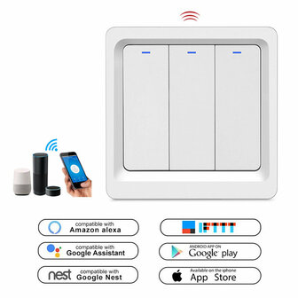 Smart Zigbee Lichtschakelaar Wit 2-knoppen