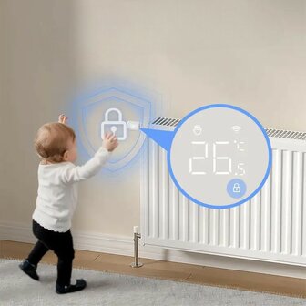Slimme Programmeerbare Radiatorknop Expert (GEEN Zigbee gateway noodzakelijk)