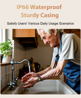 SOS Horloge 2-knops met 2-weg communicatie en hartslagmeter (GPS optie)