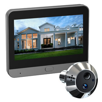 Deurspion camera inclusief Scherm 1080P met opname functie en 2-weg audio