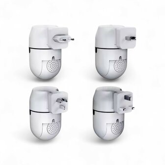 Wifi Beveiligings Camera 2,4Ghz met directe EU 230v netstroom aansluiting