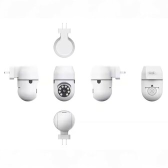 Wifi Beveiligings Camera 2,4Ghz met directe EU 230v netstroom aansluiting