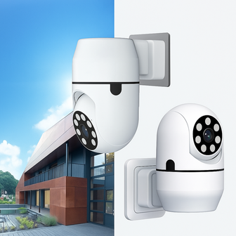 Wifi Beveiligings Camera 2,4Ghz met directe EU 230v netstroom aansluiting