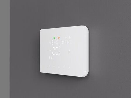 Zigbee Opbouw Thermostaat met Touchscreen voor C.V. Installatie (zwart) - excl. gateway