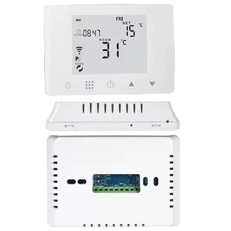 Zigbee Opbouw Thermostaat (chrono) met Touchscreen voor C.V. Installatie (zwart)