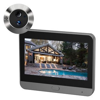 Deurspion camera inclusief Scherm 1080P met opname functie en 1-weg audio