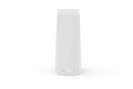 Mesh router voor Wi Fi netwerk met tri band technologie app bediening staand ontwerp wit kunststof