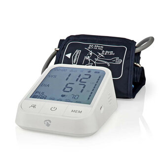 Bloeddrukmeter voor bovenarm met Bluetooth LCD display en onregelmatige hartslag detectie