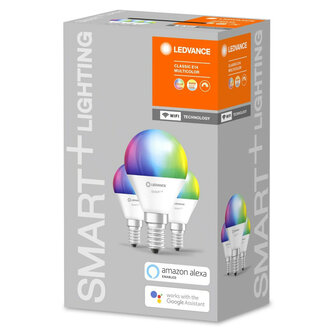Slimme Wifi Kleur Lamp Voor E14 Kleine Fitting Met App Bediening Set Van 3 Stuks