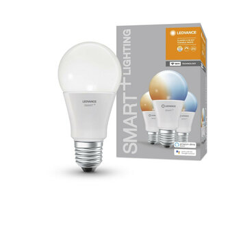 Smart lamp voor binnenverlichting met wifi bediening dimfunctie en tunable wit licht 3 pack E27 fitting 806 lumen plastic