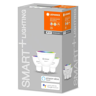 Smart GU10 Wifi Kleur Spot 3 Pack voor binnenverlichting met app bediening en wifi integratie