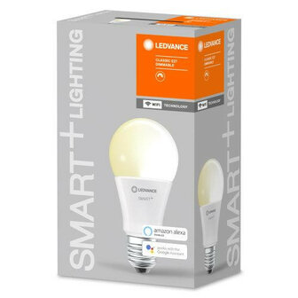 Slimme lamp voor binnenverlichting met wifi bediening traploos dimbaar warm wit licht en E27 fitting