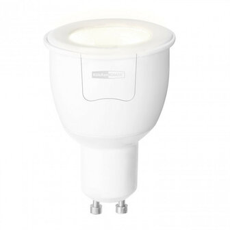 Led spot voor binnenverlichting met GU10 fitting dimbaar warm wit licht kunststof behuizing en draadloze bediening 433Mhz energielabel A plus