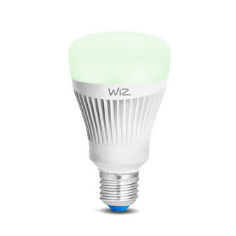 Lamp voor slimme verlichting met Wi Fi bediening kleurinstelling app bediening en E27 fitting wit kunststof dimbaar smart home compatibel