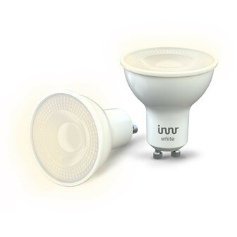 Ledspot voor binnenverlichting met Zigbee 3 0 en GU10 fitting warm wit licht dimbaar 2 stuks plastic
