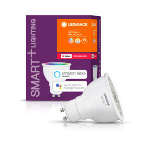 Kleuren ledspot voor verlichting met Zigbee systeem dimbaar GU10 fitting 220 volt plastic materiaal 167 miljoen kleuren