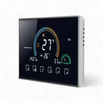 Wifi Built-in Thermostat with Touchscreen for Electric Heating (black)