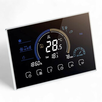 Wifi inbouw thermostaat voor centrale verwarming en boiler met touchscreen en wifi bediening
