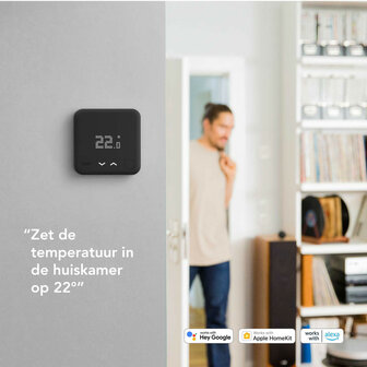 Slimme thermostaat voor verwarming met draadloze verbinding en aanpasbare temperatuurinstellingen