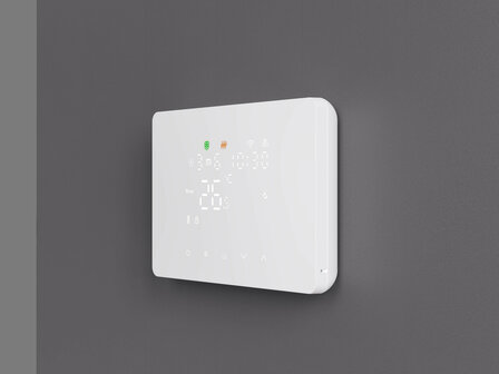 Zigbee Opbouw Thermostaat met Touchscreen voor C.V. Installatie led (zwart)
