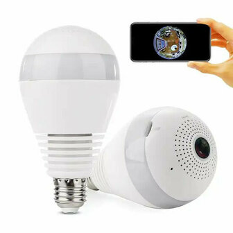 Wifi Security Camera Fisheye E27 Screw Connection