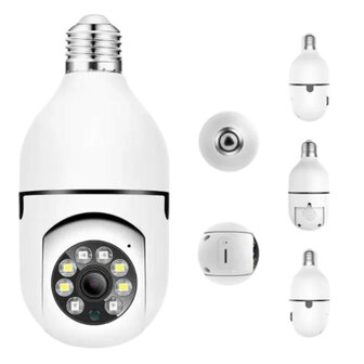 WLAN-&Uuml;berwachungskamera 360 Grad drehbar E27-Schraubanschluss 2,4 Ghz (Tuya)