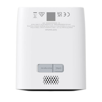 Buitencamera voor bewaking met 2K beeld en ingebouwd zonnepaneel wit IP67 waterdicht
