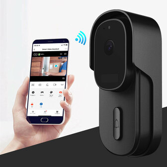 Video deurbel voor buitengebruik met Full HD camera infrarood nachtzicht en IP65 waterdicht